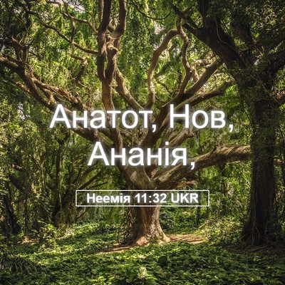 Picture 05 - Неемія 11:32 UKR - Анатот, Нов, - Bible Verse Picture