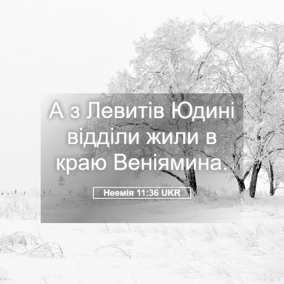 Picture 05 - Неемія 11:36 UKR - А з Левитів Юдині відділи - Bible Verse Picture