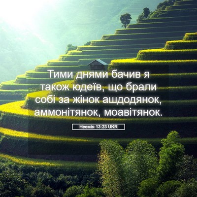Picture 05 - Неемія 13:23 UKR - Тими днями бачив я також - Bible Verse Picture