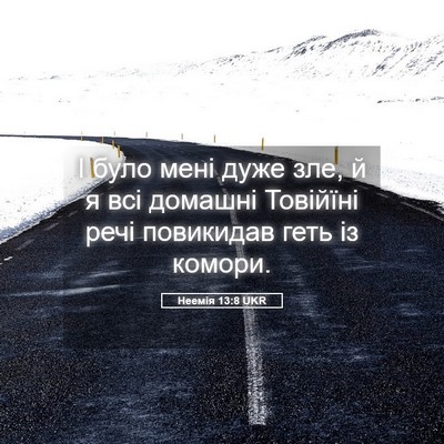 Picture 05 - Неемія 13:8 UKR - І було мені дуже зле, й я - Bible Verse Picture