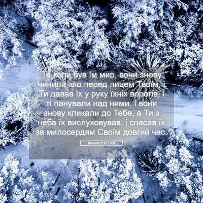 Picture 05 - Неемія 9:28 UKR - Та коли був їм мир, вони - Bible Verse Picture
