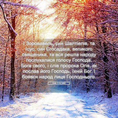 Picture 05 - Огій 1:12 UKR - І Зоровавель, син - Bible Verse Picture