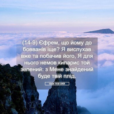 Picture 05 - Осія 14:8 UKR - (14-9) Єфрем, що йому до - Bible Verse Picture