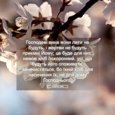Picture 05 - Осія 9:4 UKR - Господеві вина вони лити - Bible Verse Picture