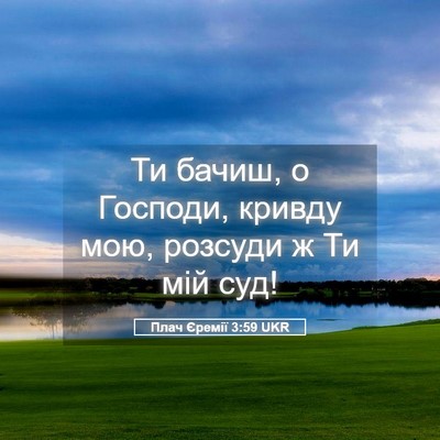 Picture 05 - Плач Єремії 3:59 UKR - Ти бачиш, о Господи, кривду - Bible Verse Picture