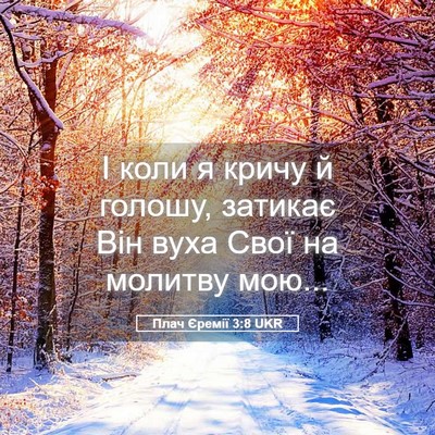 Picture 05 - Плач Єремії 3:8 UKR - І коли я кричу й голошу, - Bible Verse Picture