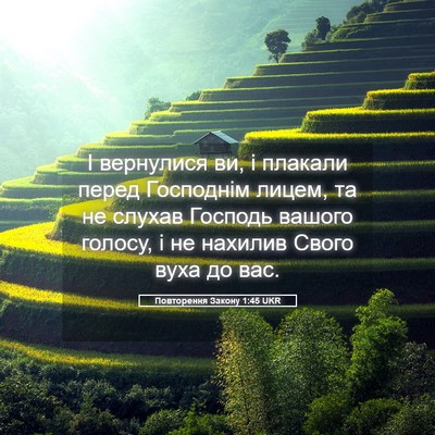 Picture 05 - Повторення Закону 1:45 UKR - І вернулися ви, і плакали - Bible Verse Picture