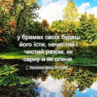 Picture 05 - Повторення Закону 15:22 UKR - у брамах своїх будеш його - Bible Verse Picture