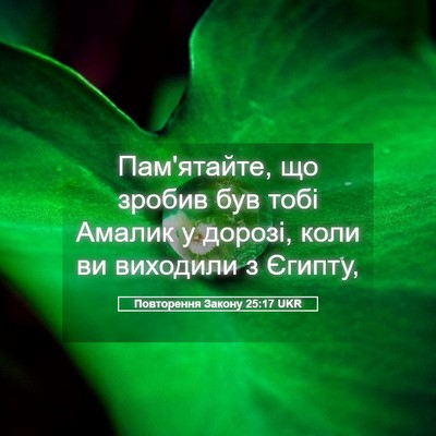Picture 05 - Повторення Закону 25:17 UKR - Пам'ятайте, що зробив був - Bible Verse Picture