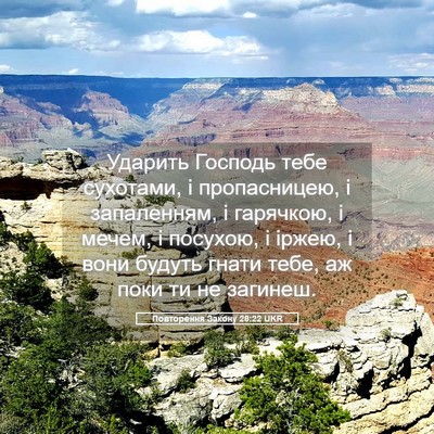 Picture 05 - Повторення Закону 28:22 UKR - Ударить Господь тебе - Bible Verse Picture