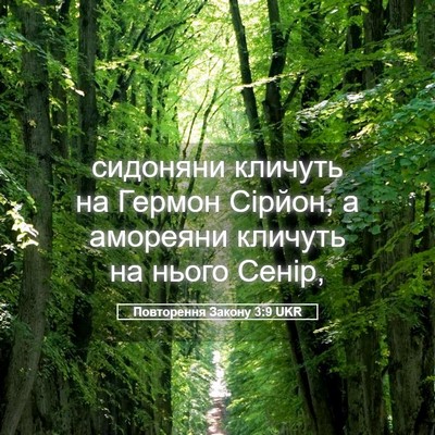 Picture 05 - Повторення Закону 3:9 UKR - сидоняни кличуть на Гермон - Bible Verse Picture