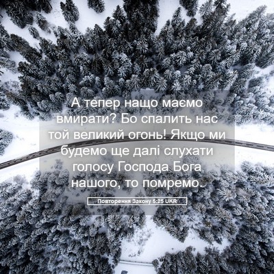 Picture 05 - Повторення Закону 5:25 UKR - А тепер нащо маємо вмирати? - Bible Verse Picture