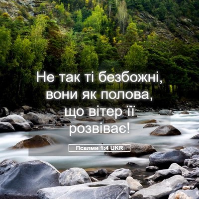 Picture 05 - Псалми 1:4 UKR - Не так ті безбожні, вони як - Bible Verse Picture