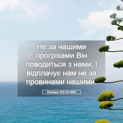 Picture 05 - Псалми 103:10 UKR - Не за нашими прогріхами - Bible Verse Picture