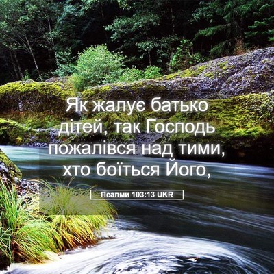 Picture 05 - Псалми 103:13 UKR - Як жалує батько дітей, так - Bible Verse Picture