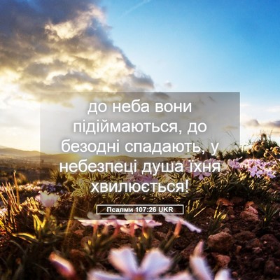 Picture 05 - Псалми 107:26 UKR - до неба вони підіймаються, - Bible Verse Picture