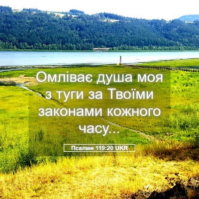Picture 05 - Псалми 119:20 UKR - Омліває душа моя з туги за - Bible Verse Picture