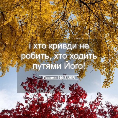 Picture 05 - Псалми 119:3 UKR - і хто кривди не робить, хто - Bible Verse Picture