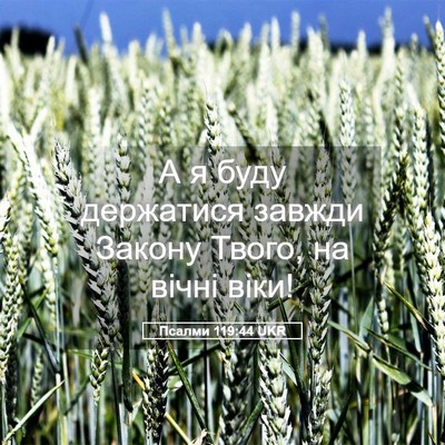 Picture 05 - Псалми 119:44 UKR - А я буду держатися завжди - Bible Verse Picture