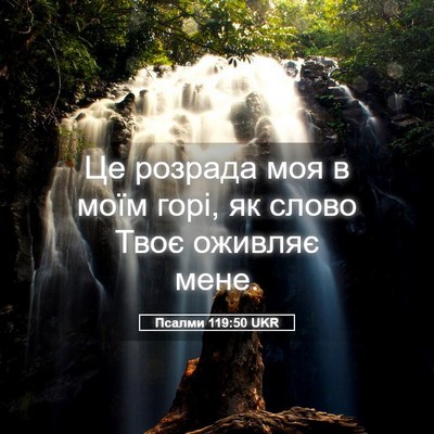 Picture 05 - Псалми 119:50 UKR - Це розрада моя в моїм горі, - Bible Verse Picture