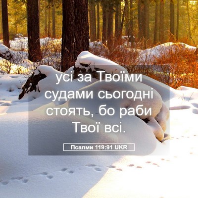 Picture 05 - Псалми 119:91 UKR - усі за Твоїми судами - Bible Verse Picture