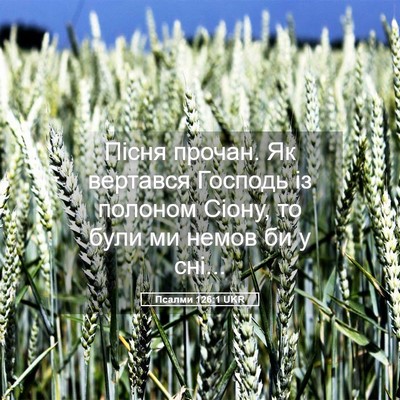 Picture 05 - Псалми 126:1 UKR - Пісня прочан. Як вертався - Bible Verse Picture