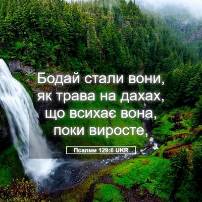 Picture 05 - Псалми 129:6 UKR - Бодай стали вони, як трава - Bible Verse Picture