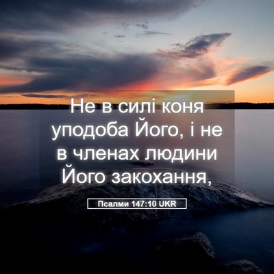 Picture 05 - Псалми 147:10 UKR - Не в силі коня уподоба - Bible Verse Picture