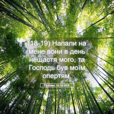 Picture 05 - Псалми 18:18 UKR - (18-19) Напали на мене вони в - Bible Verse Picture