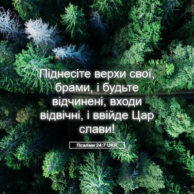 Picture 05 - Псалми 24:7 UKR - Піднесіте верхи свої, - Bible Verse Picture