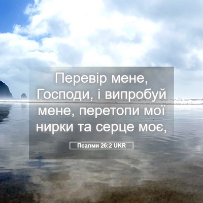Picture 05 - Псалми 26:2 UKR - Перевір мене, Господи, і - Bible Verse Picture