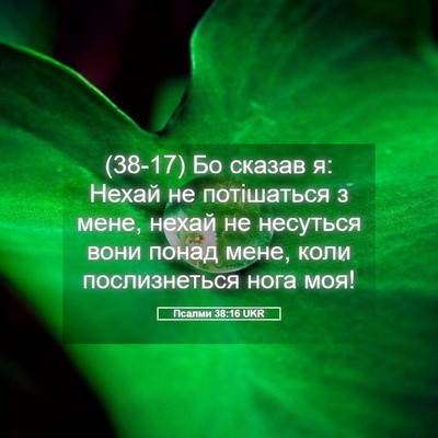 Picture 05 - Псалми 38:16 UKR - (38-17) Бо сказав я: Нехай не - Bible Verse Picture