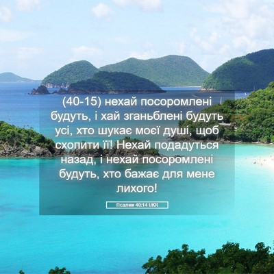 Picture 05 - Псалми 40:14 UKR - (40-15) нехай посоромлені - Bible Verse Picture