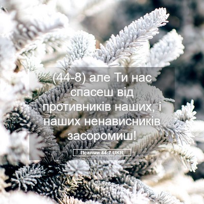 Picture 05 - Псалми 44:7 UKR - (44-8) але Ти нас спасеш від - Bible Verse Picture
