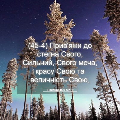 Picture 05 - Псалми 45:3 UKR - (45-4) Прив'яжи до стегна - Bible Verse Picture