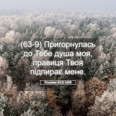 Picture 05 - Псалми 63:8 UKR - (63-9) Пригорнулась до Тебе - Bible Verse Picture