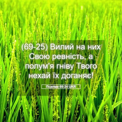 Picture 05 - Псалми 69:24 UKR - (69-25) Вилий на них Свою - Bible Verse Picture