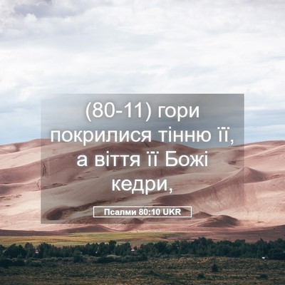 Picture 05 - Псалми 80:10 UKR - (80-11) гори покрилися тінню - Bible Verse Picture