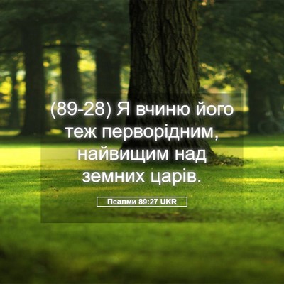 Picture 05 - Псалми 89:27 UKR - (89-28) Я вчиню його теж - Bible Verse Picture