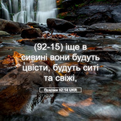 Picture 05 - Псалми 92:14 UKR - (92-15) іще в сивині вони - Bible Verse Picture