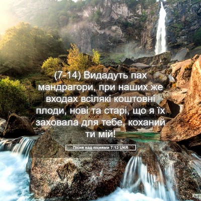 Picture 05 - Пісня над піснями 7:13 UKR - (7-14) Видадуть пах - Bible Verse Picture