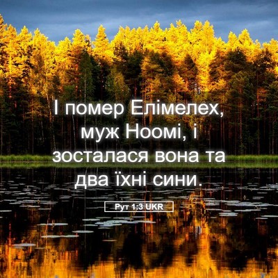 Picture 05 - Рут 1:3 UKR - І помер Елімелех, муж - Bible Verse Picture