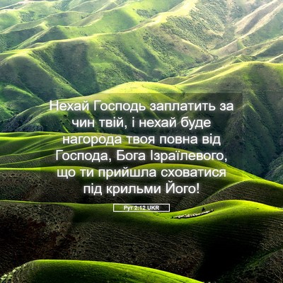 Picture 05 - Рут 2:12 UKR - Нехай Господь заплатить за - Bible Verse Picture