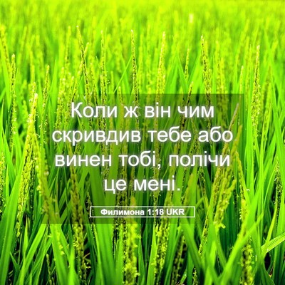 Picture 05 - Филимона 1:18 UKR - Коли ж він чим скривдив - Bible Verse Picture