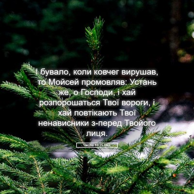 Picture 05 - Числа 10:35 UKR - І бувало, коли ковчег - Bible Verse Picture
