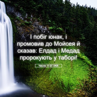 Picture 05 - Числа 11:27 UKR - І побіг юнак, і промовив до - Bible Verse Picture