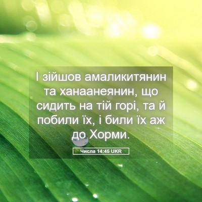 Picture 05 - Числа 14:45 UKR - І зійшов амаликитянин та - Bible Verse Picture