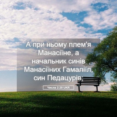 Picture 05 - Числа 2:20 UKR - А при ньому плем'я - Bible Verse Picture