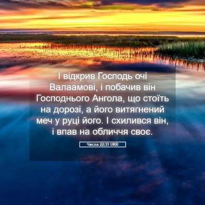 Picture 05 - Числа 22:31 UKR - І відкрив Господь очі - Bible Verse Picture