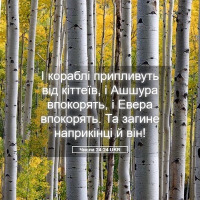 Picture 05 - Числа 24:24 UKR - І кораблі припливуть від - Bible Verse Picture